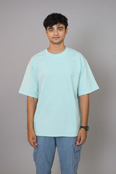 Blue Men Plain T-Shirt