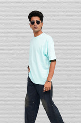 Sky Blue Plain T-Shirt For Men