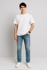 White Men Plain T-Shirt