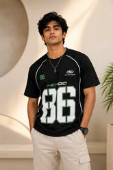 86 Black Oversized T-Shirt Men India | Kapda Kulture