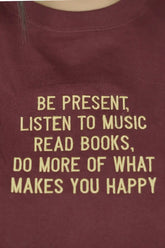 BE PRESENT, Women Embroidery T-Shirt