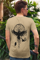 Back Side Raven Sigil Men Slim Fit T-Shirt - Kapda Kulture