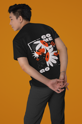 Back Side View Bloom & Move Men Slim Fit T-Shirt - Kapda Kulture