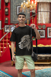 Full View Lion's Gaz G Men Oversized T-Shirt - Kapda Kulture