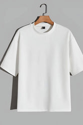 White Regular Fit Plan T-Shirt