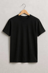 Black Regular Fit Plan T-Shirt