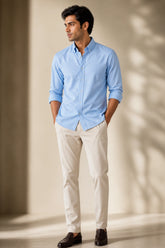 Sky Breeze Linen Cotton Shirt for Men | Premium Casual Shirt | Kapda Kulture