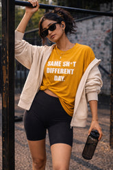 Same Shet Different Day Mustard Yellow Women’s Summer T-Shirt