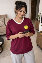 Keep It Positive Wine Red Women’s Summer T-Shirt