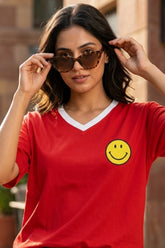 Keep It Positive Bright Red Women’s Summer T-Shirt