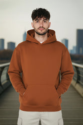 Dark Orange Hoodies For Men