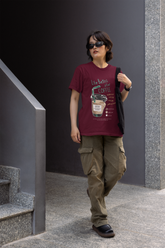 maroon Coffee Tees Women