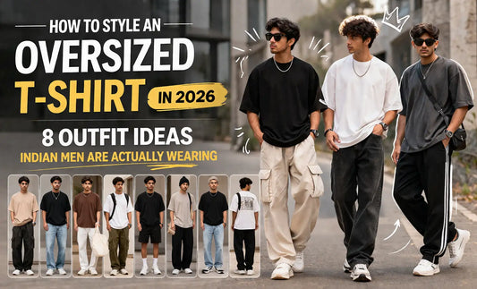 how to style oversized t shirt for men India with 8 outfit ideas streetwear looks