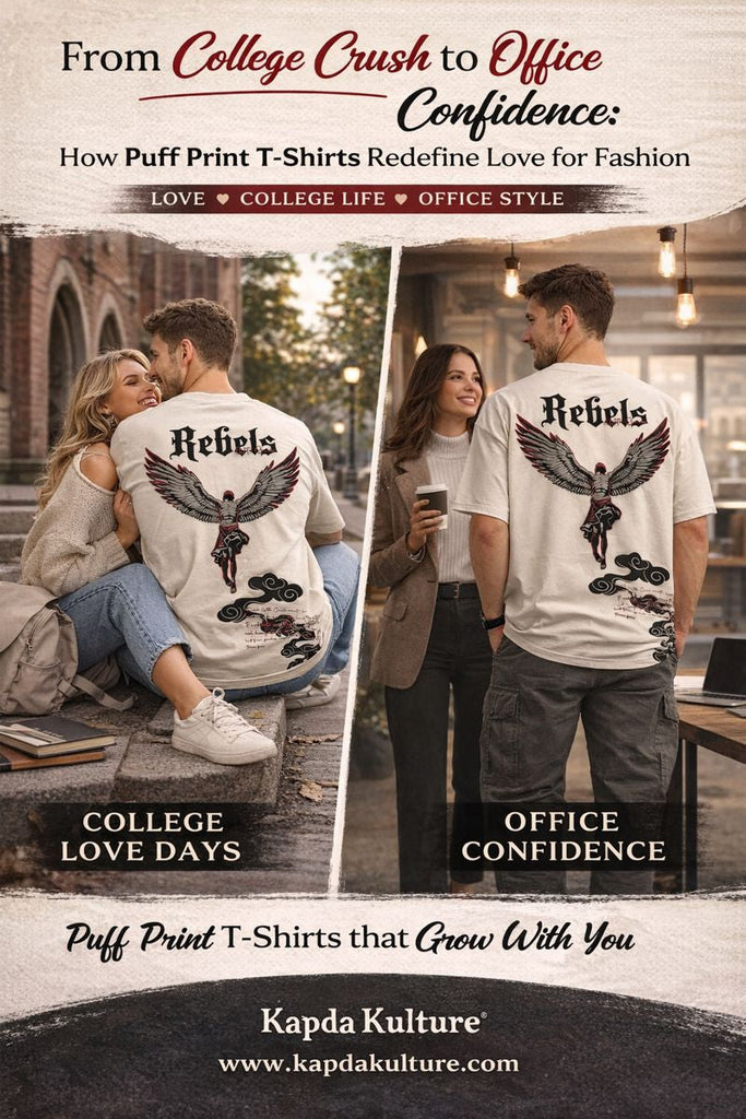 Puff Print Tees: From College to Office Style | Kapda Kulture