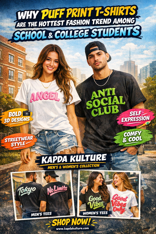 Why Puff Print T-Shirts Are the Hottest Fashion Trend Among School & College Students