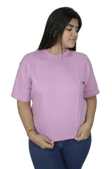 kapda kulture pink plain oversized t shirt for women casual front style