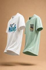 Wave & You+Me Regular Fit T-Shirt | 180 GSM | Kapda Kulture