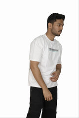 Kapda Kulture white puff print oversized t shirt casual streetwear styling look