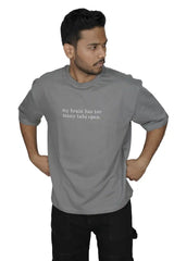 MY BRAIN HAS TOO  men Embroidery T-Shirt
