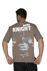 Kapda Kulture grey puff print oversized t shirt for men superhero graphic back design streetwear