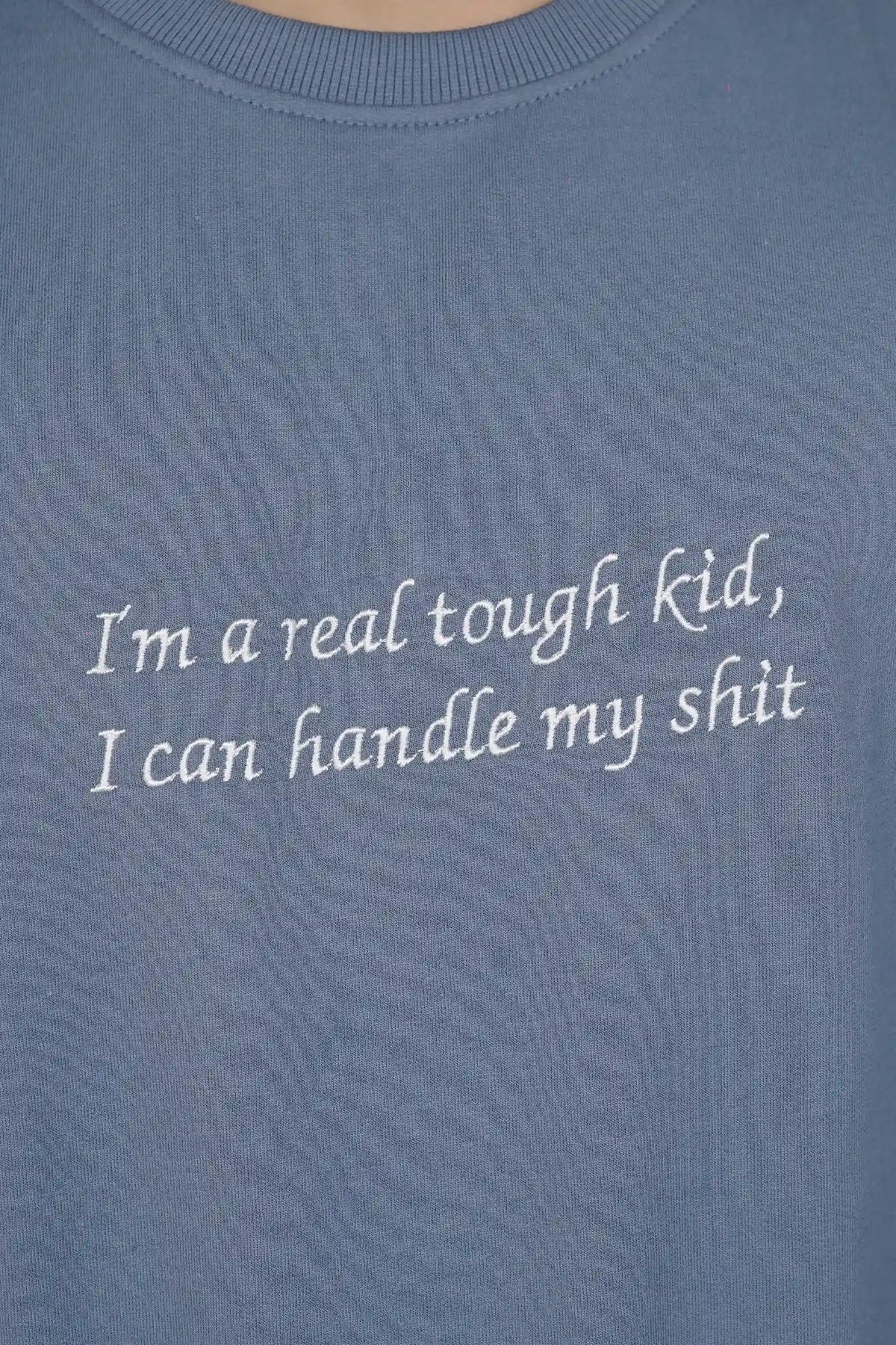 I'M A REAL TOUGH KID Men Embroidery T-Shirt