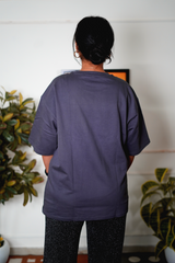 Dark Grey Women Plain T-Shirt