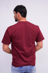 Maroon Plain T-Shirt For Men