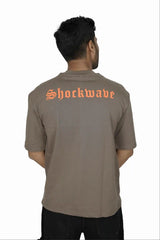 Kapda Kulture grey puff print oversized t shirt for men India Fury back print