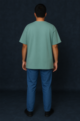 Olive Green Men Plain T-Shirt
