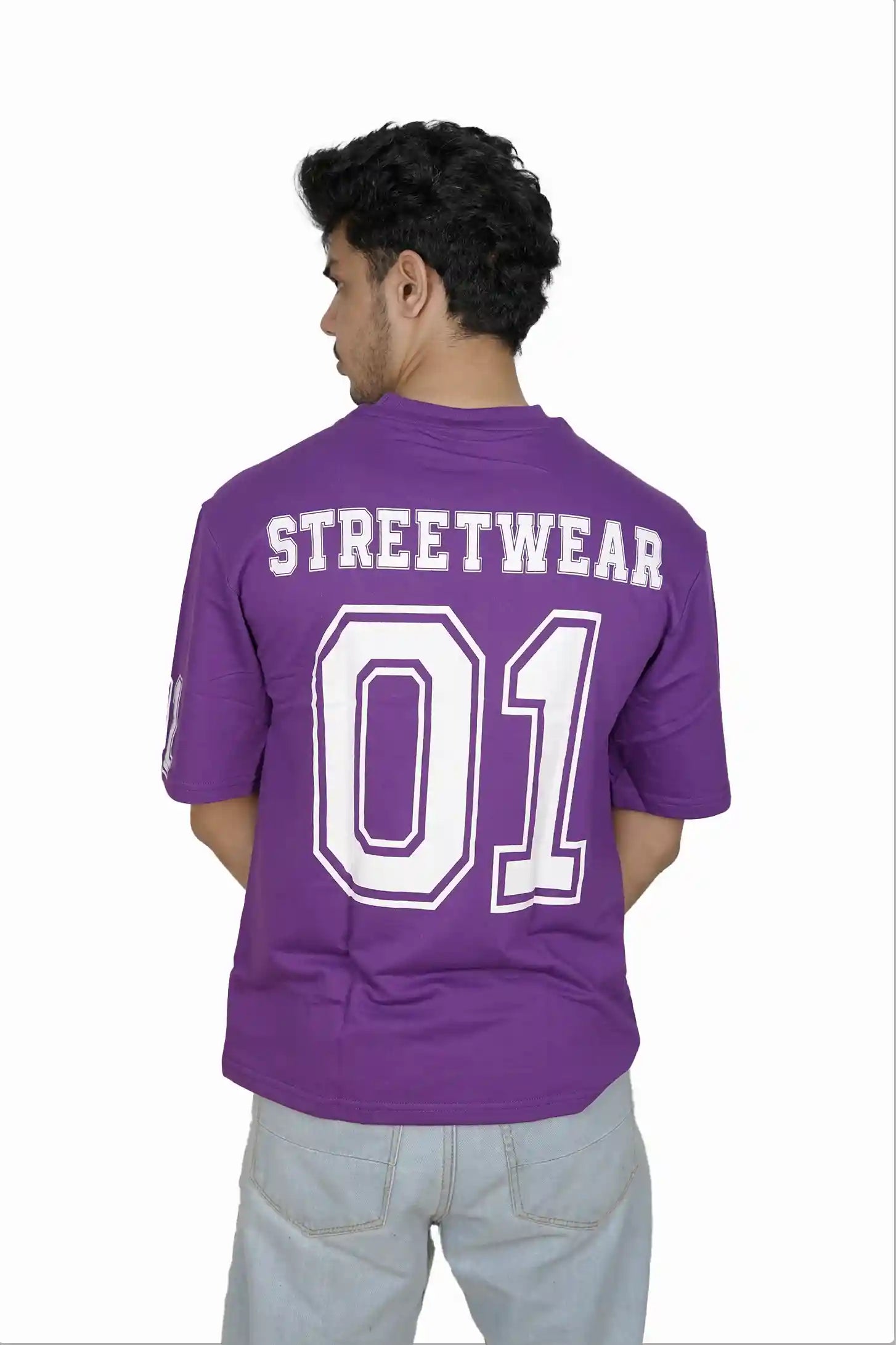 Kapda Kulture purple oversized t shirt puff print 01 graphic back design streetwear