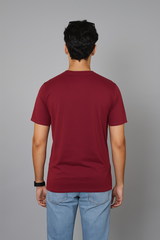 Maroon Men Plain T-Shirt