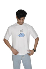 Kapda Kulture white oversized t shirt puff print anime ninja graphic front design streetwear
