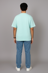 Blue Men Plain T-Shirt