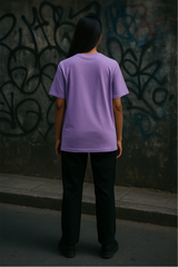 Lavender Women Plain T-Shirt