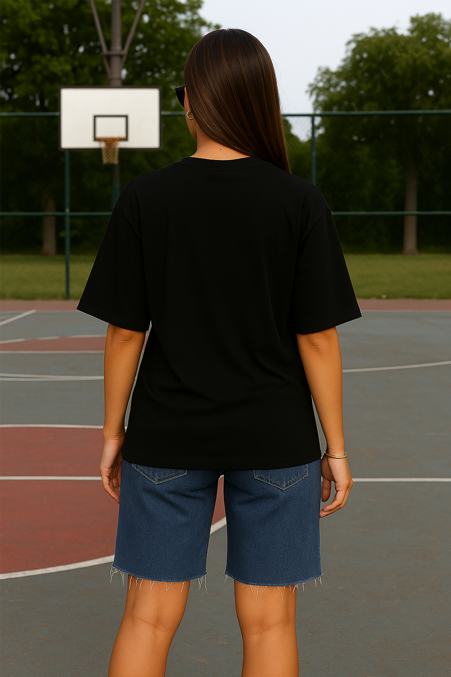 Black Women Plain T-Shirt