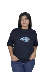 Slow Mornings Club Women Embroidery T-Shirt
