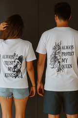 kapda kulture royal bond oversized couple t shirt back print design