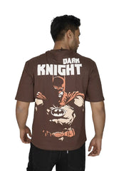 Kapda Kulture brown oversized t shirt puff print superhero graphic back design streetwear