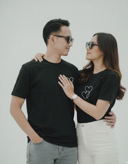 minimalist couple t shirts black matching outfits for couples aesthetic casual wear India Kapda Kulture