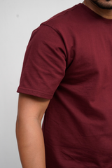 Maroon Plain T-Shirt For Men