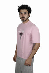 Kapda Kulture pink oversized t shirt puff print Captain Yami Lords of Destruction front graphic minimal design