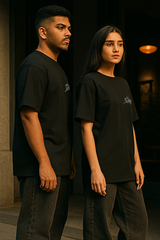 Spooky Love Couple Graphic Oversized T-shirt