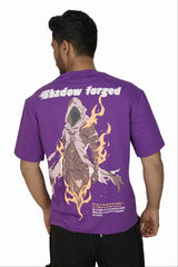 Kapda Kulture purple oversized t shirt puff print graphic back design streetwear