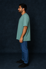 Olive Green Men Plain T-Shirt