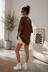 Chocolate Brown Plain Women’s Summer T-Shirt