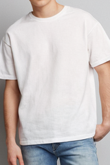 White Men Plain T-Shirt