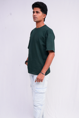 Olive Green Plain T-Shirt For Men