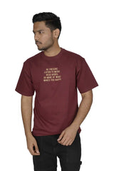 BE PRESENT Men Embroidery T-Shirt