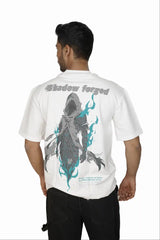 Kapda Kulture white oversized t shirt puff print streetwear graphic back design