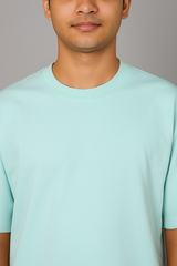 Blue Men Plain T-Shirt